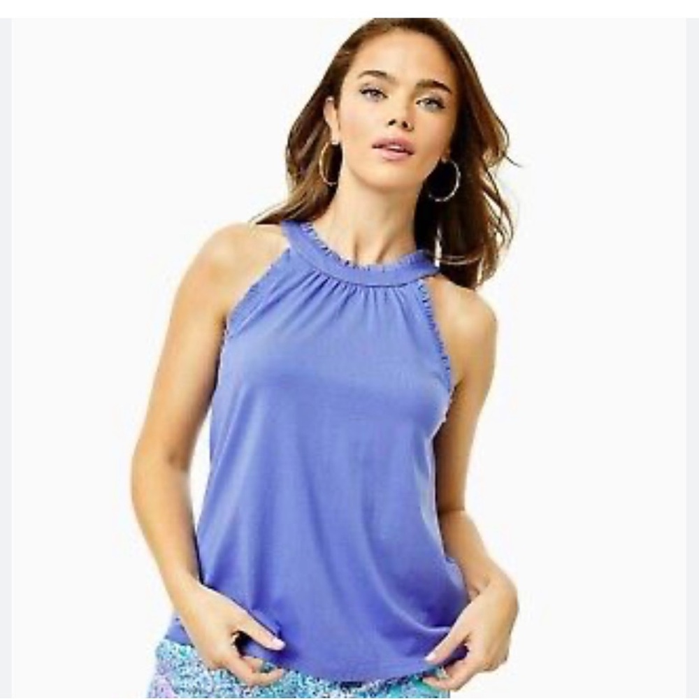 Lily Pulitzer Jerrice Ruffle Halter Top. Size XS